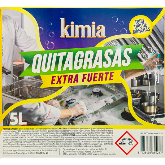 KIMIA - Quita Grasas Extra Fuerte Pack 2 x 750 ml | Quitagrasas Concentrado | Desengrasante Profesional | Potente y Versátil | Desengrasante para Barbacoas y Planchas | Alta Eficacia
