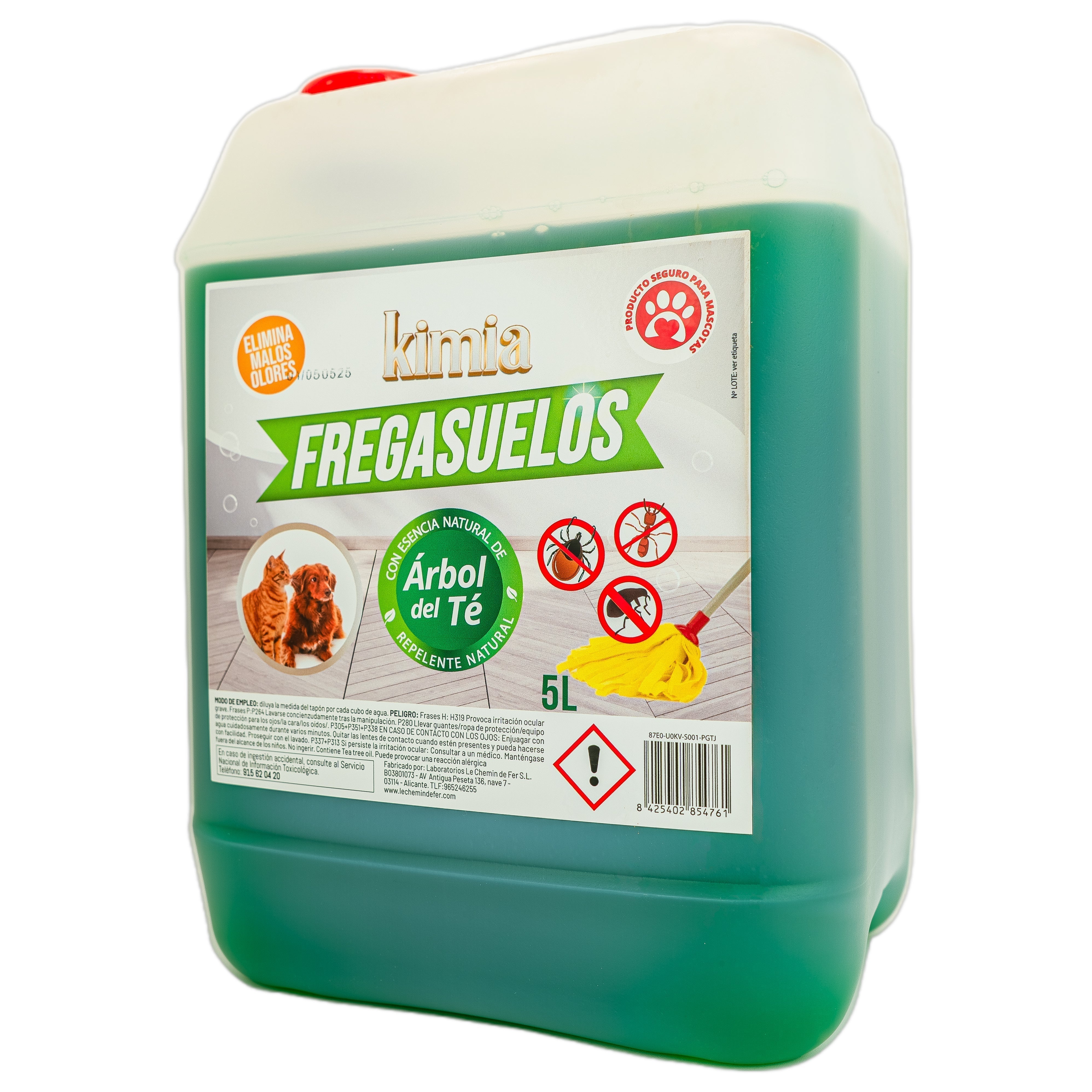 Friegasuelos KIMIA con esencia de árbol del té para hogares con mascotas