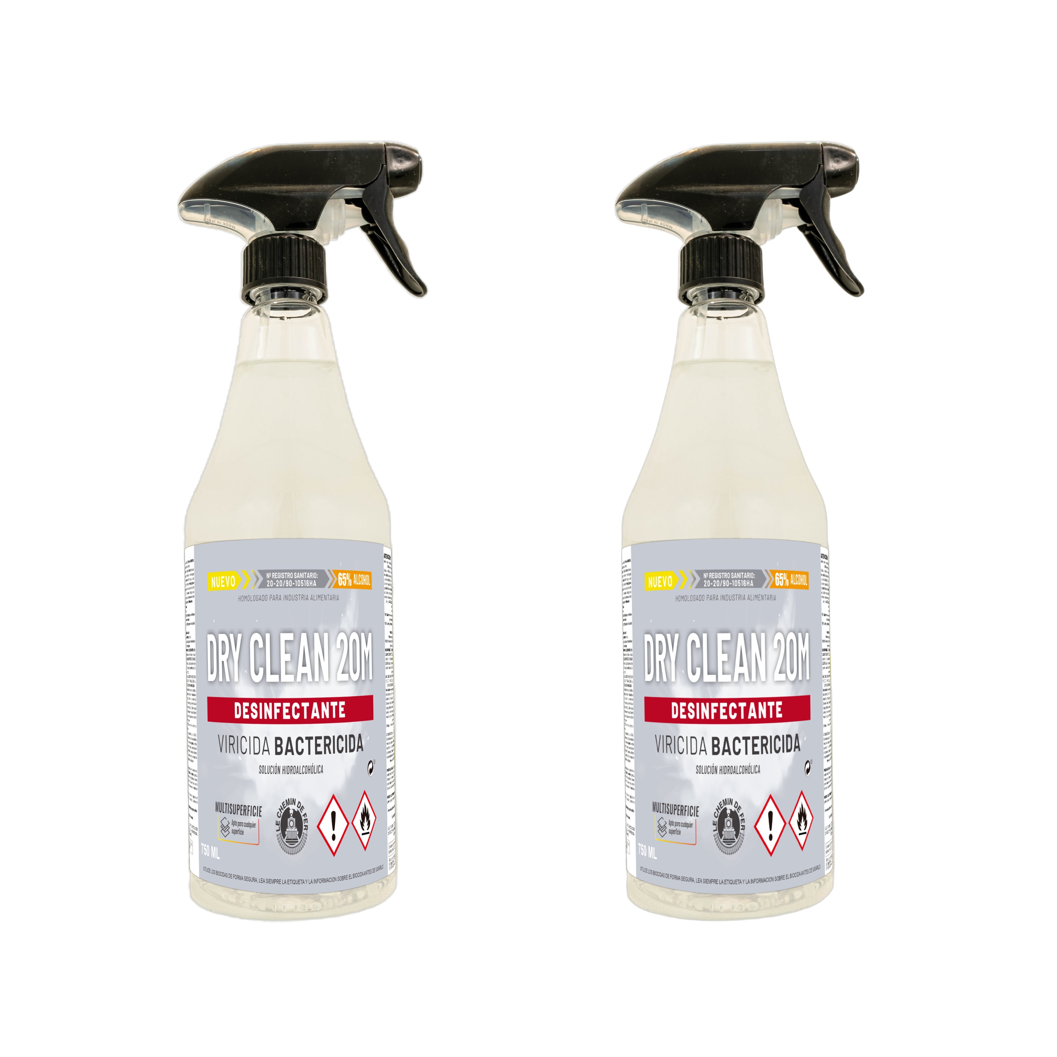 Super Pack Dry-Clean 20M de KIMIA, desinfectante viricida autorizado para superficies y textiles compatibles