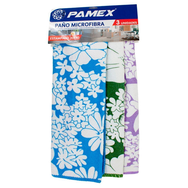 Paño Microfibra Estampado 30X40 Pack 3