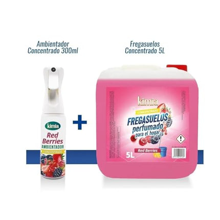 KIMIA · Pack Fregasuelos Red Berries 5L + Atomizador 300 ml