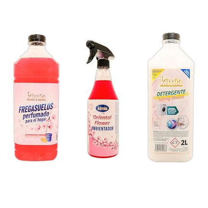 KIMIA · Pack Full Spring · Fregasuelos + Detergente + Ambientador