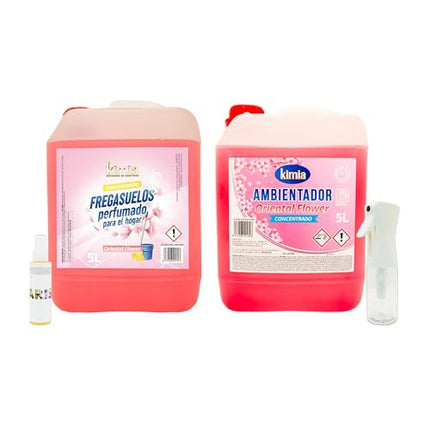 KIMIA · Pack Sensorial Oriental Flowers · Ambientador 5L + Fregasuelos 5L