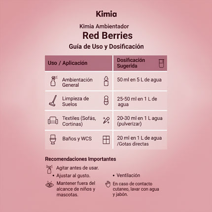 KIMIA PERFUMADOR ANBIENTADOR DE HOGAR Red Berries 5L