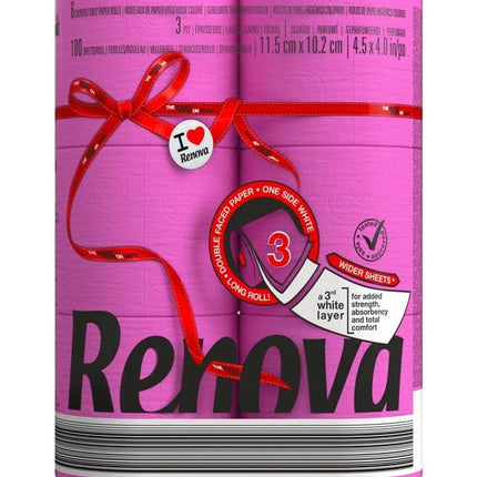 KIMIA · Papel Higiénico Doble Cara Fucsia · 6 Rollos