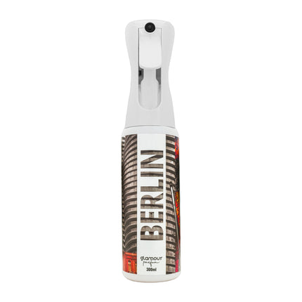 GLAMOUR PARFUM - Ambientador de Hogar Berlín - 300 ml - Pulverizador con Aroma Fresco - Ambientador Textil en Spray - para Pulverizar en la Cama o en Cortinas - Reutilizable