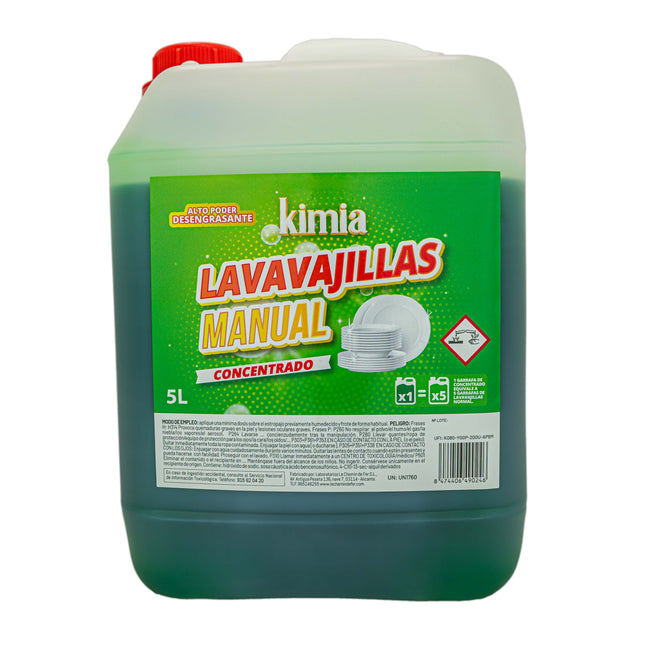 LAVAVAJILLAS MANUAL CONCENTRADO KIMIA PROFESIONAL 5 KG
