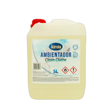 Ambientador Profesional Clean Clothe KIMIA | Perfumador 5L Ropa Limpia | Aroma Algodonado de Alta Persistencia
