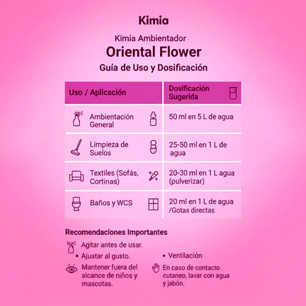 Ambientador Profesional Oriental Flowers KIMIA | Perfumador 5L Alta Persistencia | Aroma Floral Exótico y Elegante