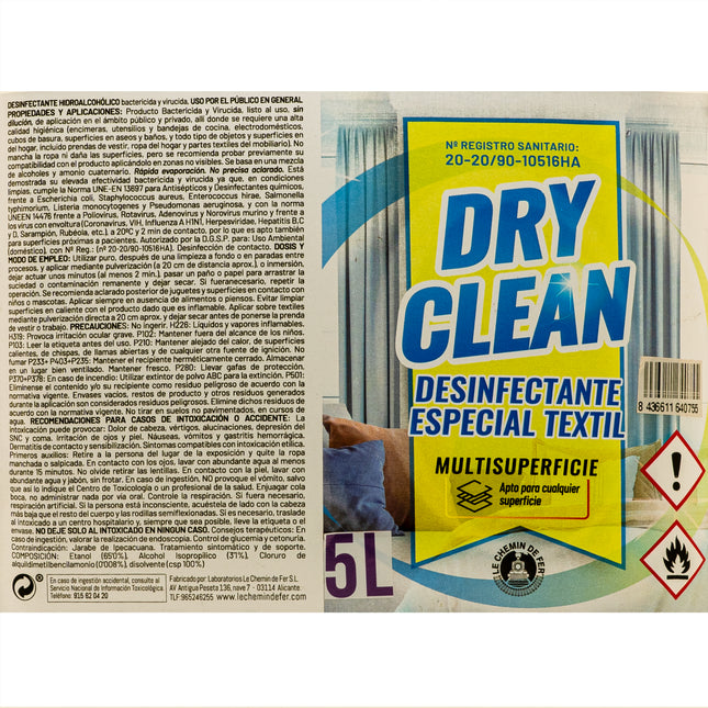 KIMIA DRY CLEAN – DESINFECTANTE TEXTIL MULTISUPERFICIE 750 ML
