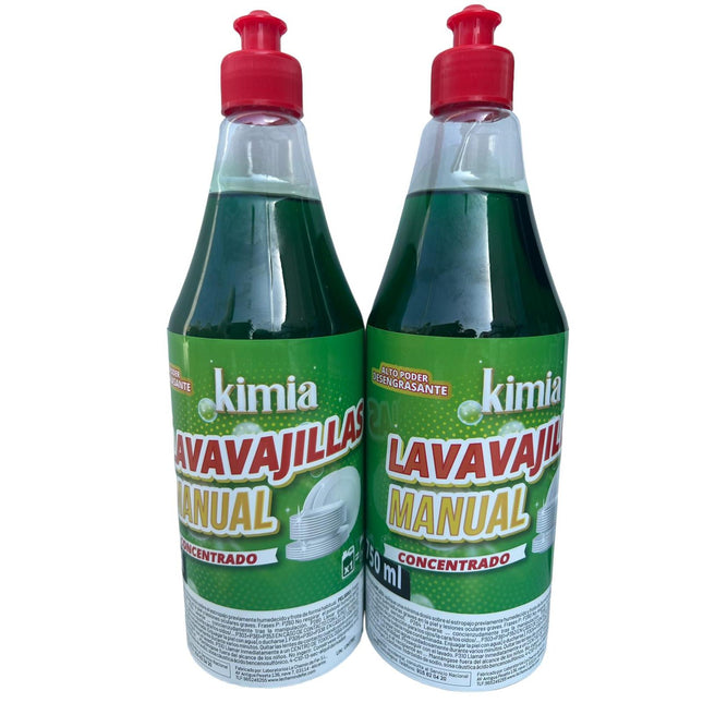 KIMIA PACK 2 LAVAVAJILLAS MANUAL PROFESIONAL 750Ml