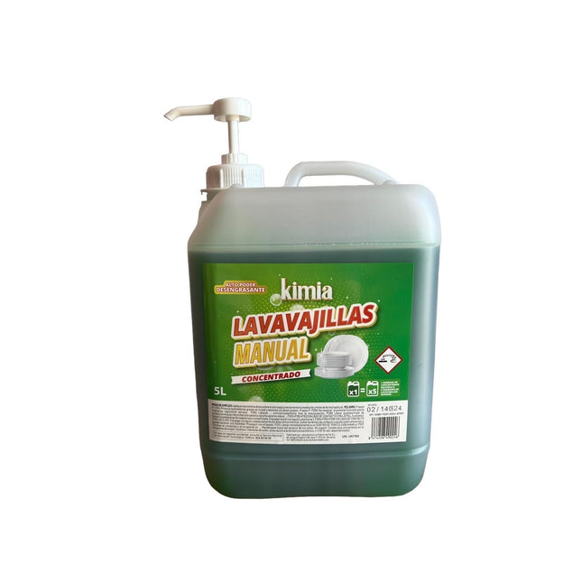 KIMIA LAVAVAJILLAS MANUAL CONCENTRADO BOMBA REUTILIZABLE 5L (DETERGENTE MANUAL VAJILLAS CON BENZALCONIO)