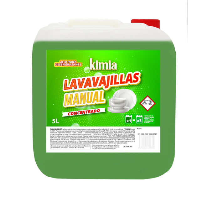 LAVAVAJILLAS MANUAL CONCENTRADO KIMIA PROFESIONAL 5 KG