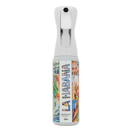 GLAMOUR PARFUM - Ambientador de Hogar La Habana - 300 ml - Pulverizador con Aroma Cítrico Especiado - Ambientador Textil en Spray - para Pulverizar en la Cama o en Cortinas - Reutilizable