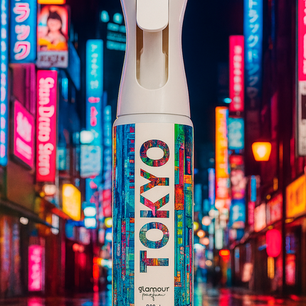 GLAMOUR PARFUM - Ambientador de Hogar Tokyo - 300 ml - Pulverizador con Aroma Floral y Cítrico- Ambientador Textil en Spray - para Pulverizar en la Cama o en Cortinas - Reutilizable