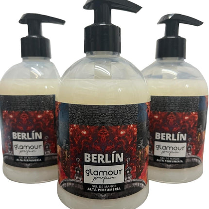 GLAMOUR PARFUM - Jabón de Manos Perfumado Berlin Cosmético 3 uds x 500 ml | Ph Neutro con Emolientes Naturales para el Cuidado de la Piel