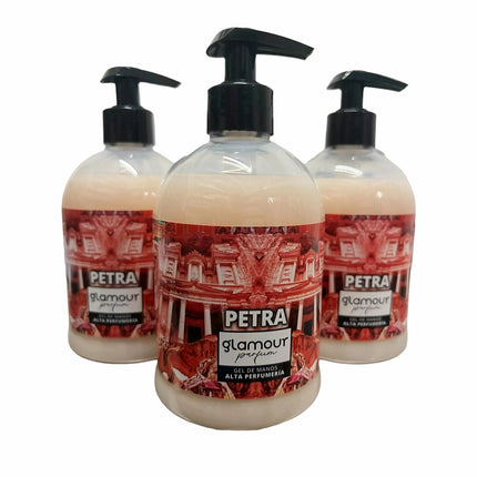 GLAMOUR PARFUM - Jabón de Manos Perfumado Petra Cosmético 3 uds x 500 ml | Ph Neutro con Emolientes Naturales para el Cuidado de la Piel