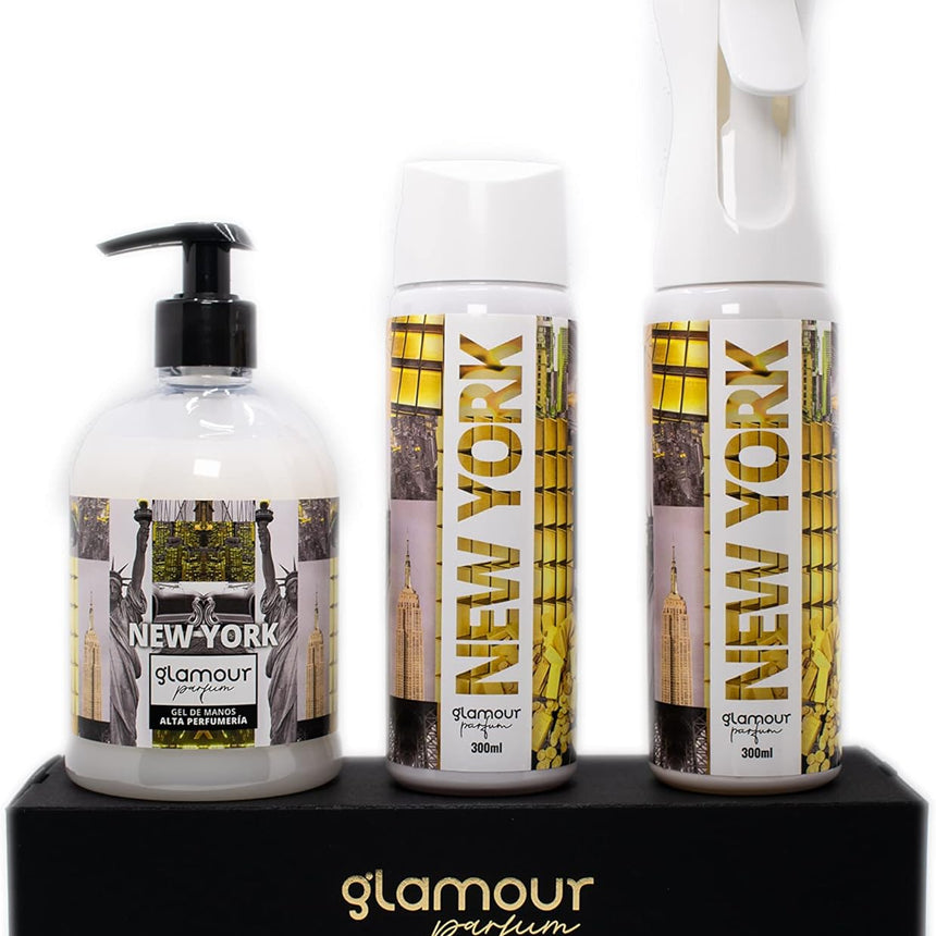 KIMIA Glamour Parfum · Pack Ambientador + Recambio + Jabón · New York