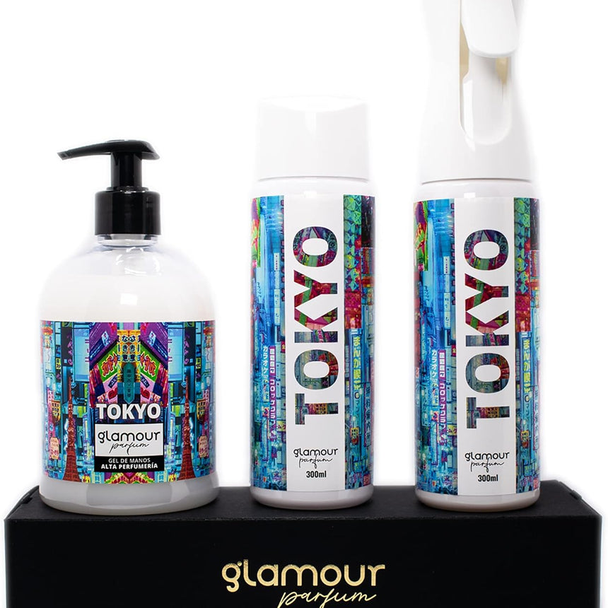 KIMIA Glamour Parfum · Pack Ambientador + Recambio + Jabón · Tokio