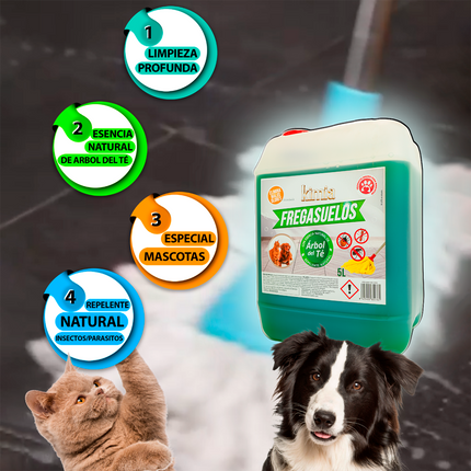 KIMIA | FREGASUELOS CONCENTRADO ÁRBOL DEL TÉ – ESPECIAL MASCOTAS 5 L