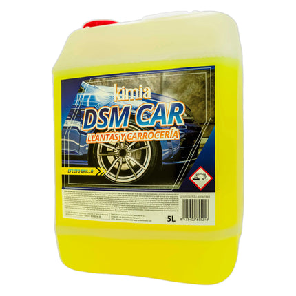 KIMIA - Detergente Especial DSM Car 5L | Para Llantas y Carrocerías | Limpieza Coche | Alto Rendimiento | Protege y Elimina Grasa y Suciedad | Acabado Brillante | Uso Doméstico y Profesional