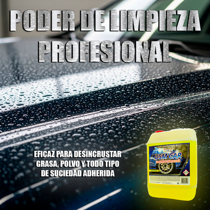 KIMIA - Detergente Especial DSM Car 5L | Para Llantas y Carrocerías | Limpieza Coche | Alto Rendimiento | Protege y Elimina Grasa y Suciedad | Acabado Brillante | Uso Doméstico y Profesional