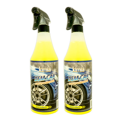 KIMIA - Detergente Especial DSM Car Pack 2 x 750ml | Para Llantas y Carrocerías | Limpieza Coche | Alto Rendimiento | Protege y Elimina Grasa y Suciedad | Acabado Brillante | Doméstico y Profesional