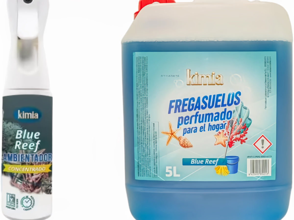 Fregasuelos y ambientador Blue Reef oficiales de KIMIA