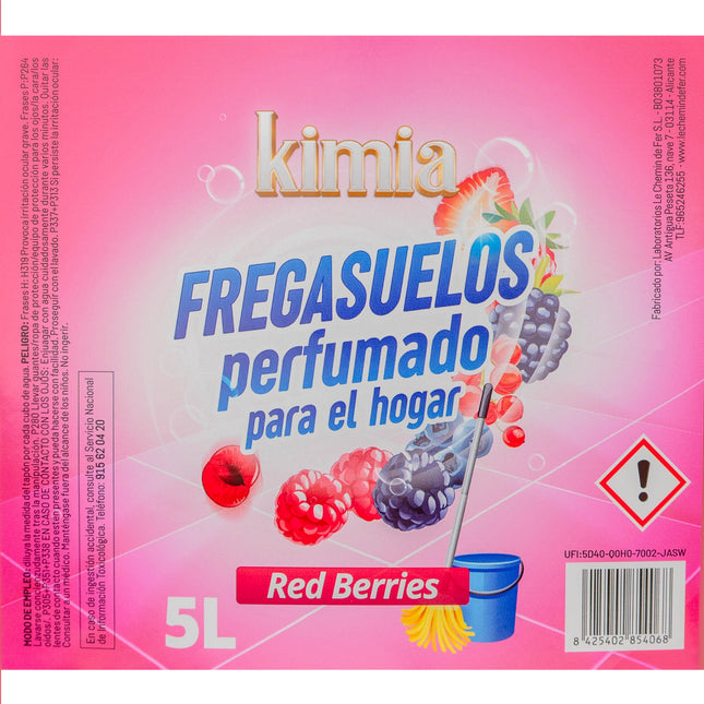 KIMIA PACK FREGASUELOS PERFUMADO PARA EL HOGAR RED BERRIES - 2 L