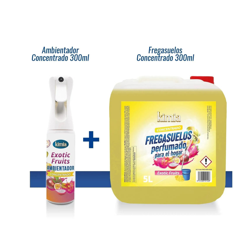 KIMIA · Fregasuelos Concentrado Exotic Fruits 5L + Atomizador 300 ml