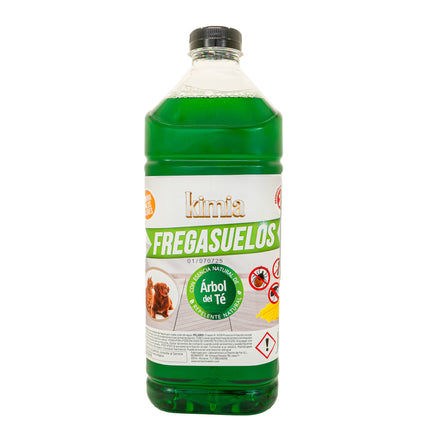 KIMIA - Fregasuelos Profesional 2 x 2L | Limpiasuelos Mascotas | Friegasuelos Concentrado con Esencia de Arbol de Té | Especial Perros | Todo Tipo de Superficies | Limpieza Profunda | Sin Aclarado