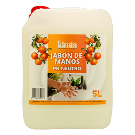 KIMIA · Jabón de Manos PH Neutro Naranja 5L + Dispensador