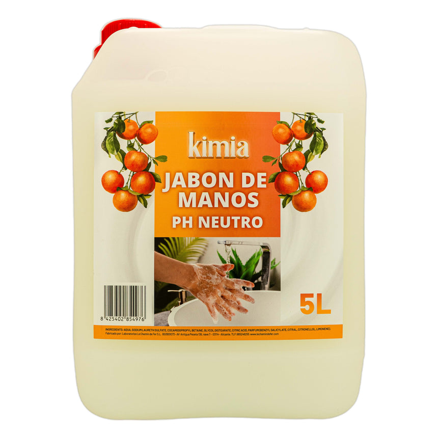 KIMIA · Jabón de Manos PH Neutro Naranja 5L + Dispensador