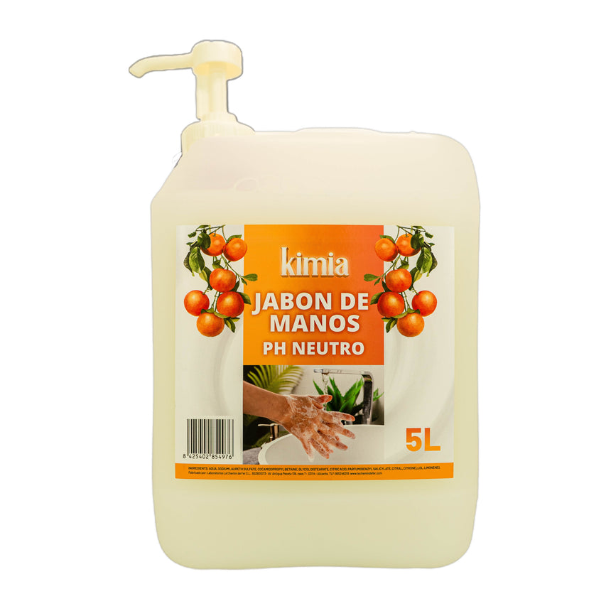 KIMIA · Jabón de Manos PH Neutro Naranja 5L + Dispensador