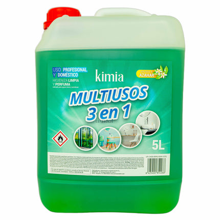 KIMIA - Multiusos 3 en 1 5L | Multisuperficie Tres en Uno | Limpiador Concentrado | Limpia y Aromatiza | Limpieza Profunda y Aroma Duradero | para Diversas Superficies