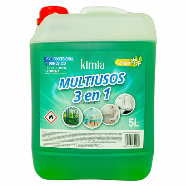 KIMIA - Multiusos 3 en 1 5L | Multisuperficie Tres en Uno | Limpiador Concentrado | Limpia y Aromatiza | Limpieza Profunda y Aroma Duradero | para Diversas Superficies
