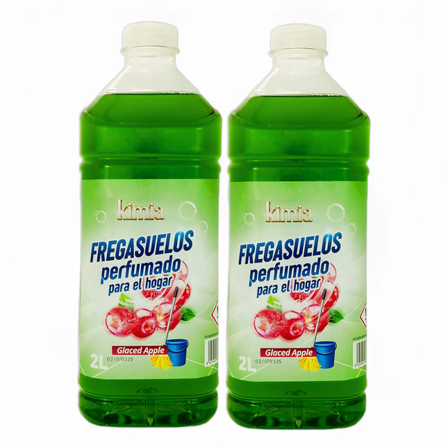 KIMIA PACK 2 FREGASUELOS PERFUMADO PARA EL HOGAR GLACED APPLE - 2 L