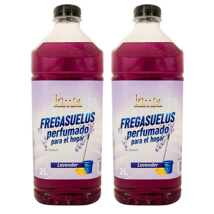 KIMIA PACK 2 FREGASUELOS PERFUMADO PARA EL HOGAR LAVENDER 2 Litros