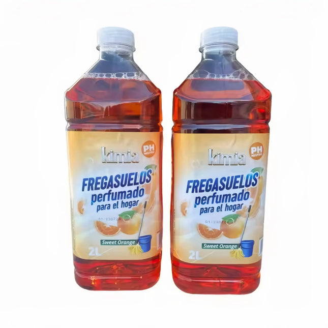 KIMIA PACK 2 FREGASUELOS PERFUMADO PARA EL HOGAR SWEET ORANGE 2 Litros