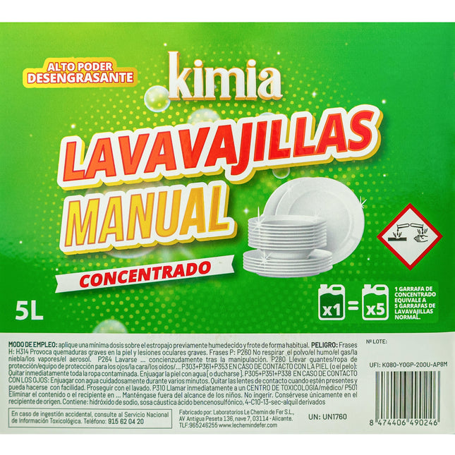 KIMIA PACK 2 LAVAVAJILLAS MANUAL PROFESIONAL 750Ml
