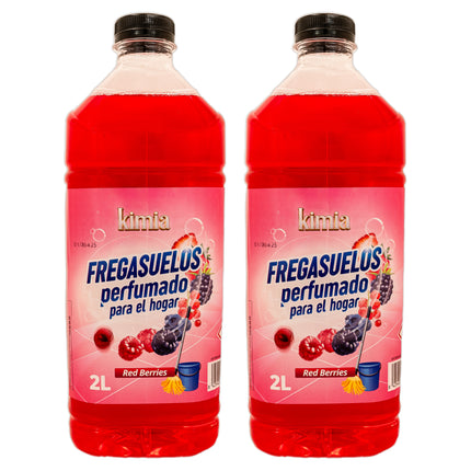 KIMIA PACK FREGASUELOS PERFUMADO PARA EL HOGAR RED BERRIES - 2 L