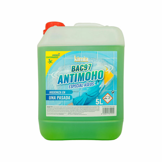 KIMIA - POTENTE LIMPIADOR ESPECIAL ASEOS Y BAÑOS BAC97 - LIMPIEZA PROFUNDA Y DURADERA - ELIMINA SUCIEDAD PERSISTENTE - 5 L
