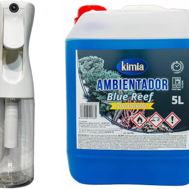 KIMIA · Ambientador Hogar Blue Reef 5L + Pulverizador