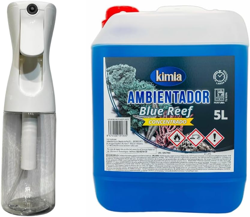 KIMIA · Ambientador Hogar Blue Reef 5L + Pulverizador