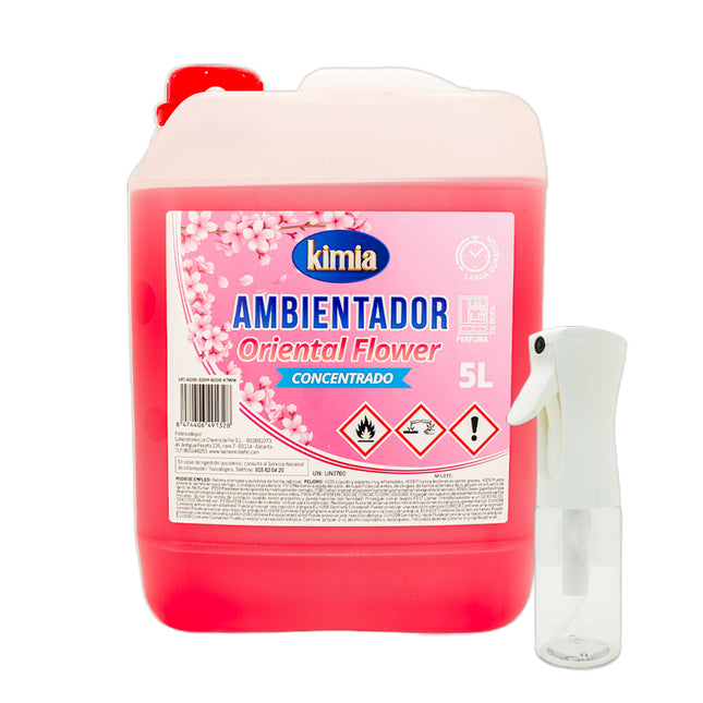KIMIA · Ambientador Hogar Oriental Flowers 5L + Pulverizador