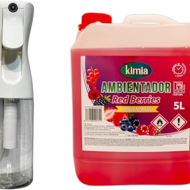 KIMIA · Ambientador Hogar Red Berries 5L + Pulverizador