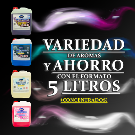 KIMIA | Pack Fregasuelos Red Berries 5 L + Atomizador 300 ml – Aroma Frutos Rojos