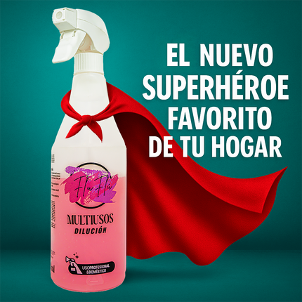 KIMIA - Pack I Love FLUFLÚ Max | Pink 5 L + Neutro 5 L | Fórmula Concentrada | Limpieza Profunda | Multiusos | Suelos, Paredes y Limpia Cristales | Fragancia Duradera