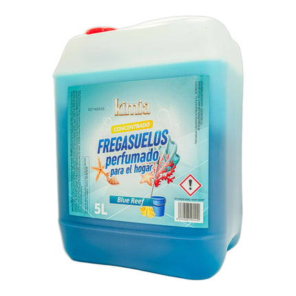 KIMIA - Pack Sensorial Concentrado Blue Reef | Ambientador 5L+ Fregasuelos 5L | Fragancia Duradera Aroma Marino | Fórmula Concentrada | Limpiador de Suelo | Limpieza Profunda