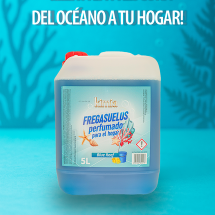 KIMIA - Pack Sensorial Concentrado Blue Reef | Ambientador 5L+ Fregasuelos 5L | Fragancia Duradera Aroma Marino | Fórmula Concentrada | Limpiador de Suelo | Limpieza Profunda